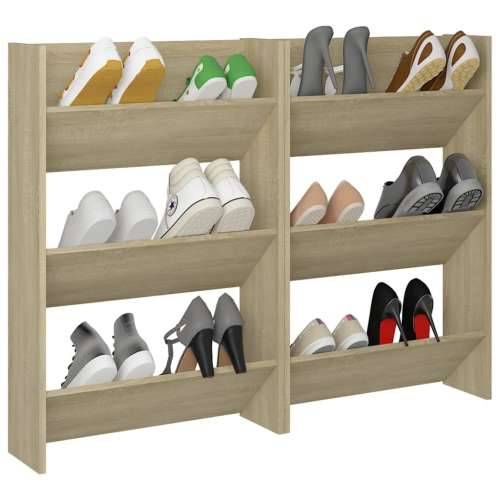 Zidni ormarići za cipele 2 kom boja hrasta 60x18x90 cm drveni - sonoma hrast 2 90 cm 60 cm Cijena