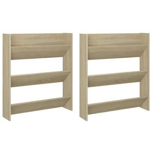 Zidni ormarići za cipele 2 kom boja hrasta 80x18x90 cm drveni - sonoma hrast 2 90 cm 80 cm Cijena
