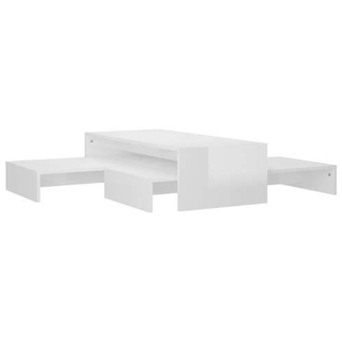 Set uklapajućih stolića za kavu sjajni bijeli 100x100x26,5 cm - Visoko sjajno bijela 1 Cijena