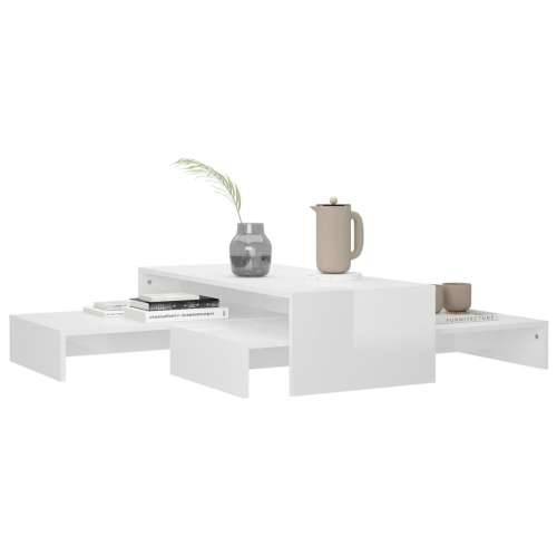Set uklapajućih stolića za kavu sjajni bijeli 100x100x26,5 cm - Visoko sjajno bijela 1 Cijena