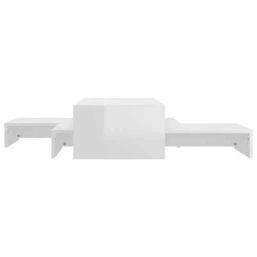 Set uklapajućih stolića za kavu sjajni bijeli 100x100x26,5 cm - Visoko sjajno bijela 1 Cijena