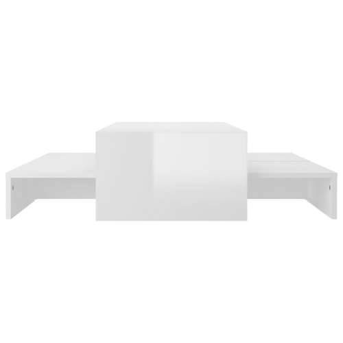 Set uklapajućih stolića za kavu sjajni bijeli 100x100x26,5 cm - Visoko sjajno bijela 1 Cijena