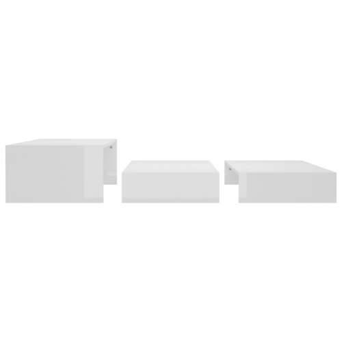 Set uklapajućih stolića za kavu sjajni bijeli 100x100x26,5 cm - Visoko sjajno bijela 1 Cijena