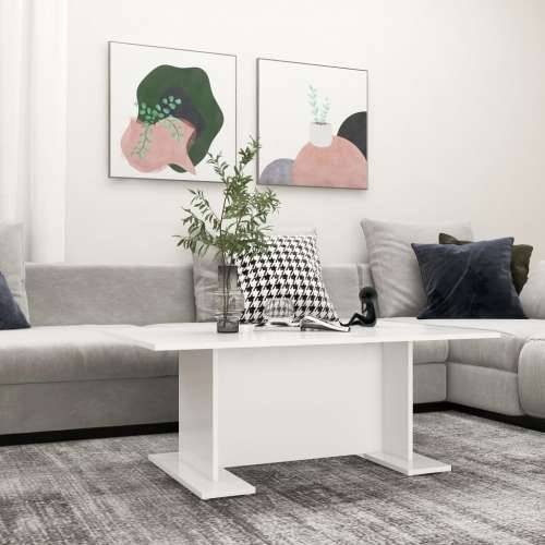Stolić za kavu bijeli 103,5 x 60 x 40 cm od konstruiranog drva - Bijela 1 Cijena