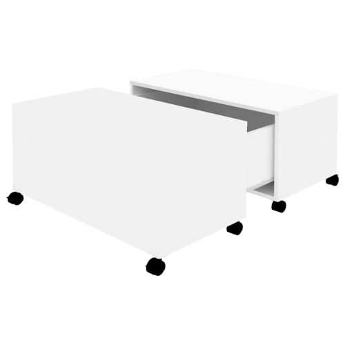 Stolić za kavu bijeli 75 x 75 x 38 cm od iverice - Bijela 1 Cijena