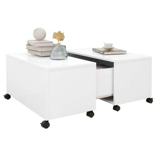 Stolić za kavu bijeli 75 x 75 x 38 cm od iverice - Bijela 1 Cijena