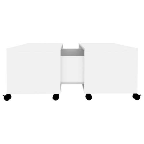 Stolić za kavu bijeli 75 x 75 x 38 cm od iverice - Bijela 1 Cijena