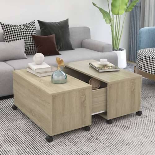 Stolić za kavu boja hrasta sonome 75 x 75 x 38 cm od iverice - sonoma hrast 1 Cijena