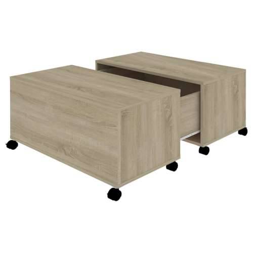 Stolić za kavu boja hrasta sonome 75 x 75 x 38 cm od iverice - sonoma hrast 1 Cijena