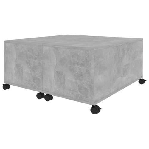 Stolić za kavu siva boja betona 75 x 75 x 38 cm od iverice - Beton siva 1 Cijena