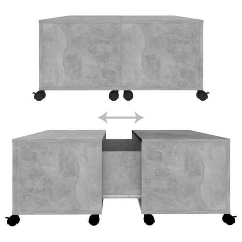 Stolić za kavu siva boja betona 75 x 75 x 38 cm od iverice - Beton siva 1 Cijena