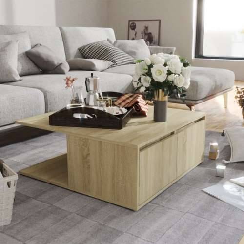 Stolić za kavu boja hrasta sonome 80x80x31 cm konstruirano drvo - sonoma hrast 1 Cijena