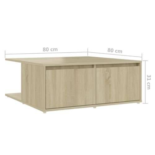 Stolić za kavu boja hrasta sonome 80x80x31 cm konstruirano drvo - sonoma hrast 1 Cijena
