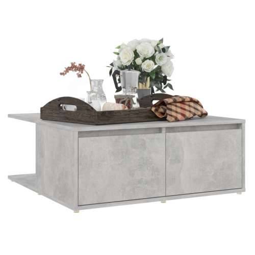 Stolić za kavu siva boja betona 80 x 80 x 31 cm od iverice - Beton siva 1 Cijena