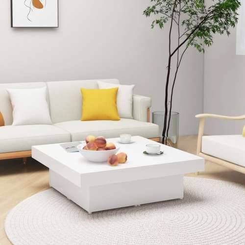 Stolić za kavu bijeli 90 x 90 x 28 cm od konstruiranog drva - Bijela 1 Cijena