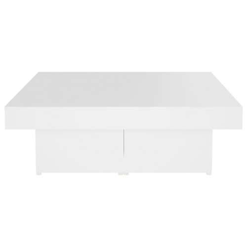 Stolić za kavu bijeli 90 x 90 x 28 cm od konstruiranog drva - Bijela 1 Cijena