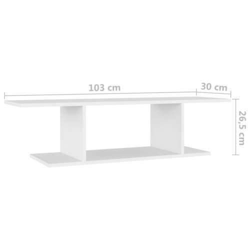 Zidni TV ormarić bijeli 103 x 30 x 26,5 cm - Bijela 1 Cijena