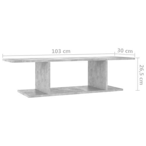 Zidni TV ormarić siva boja betona 103 x 30 x 26,5 cm - Beton siva 1 Cijena