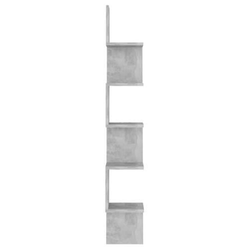 Zidne kutne police siva boja betona 20 x 20 x 127,5 cm drvene - Beton siva 20 x 20 x 127.5 cm 1 Cijena