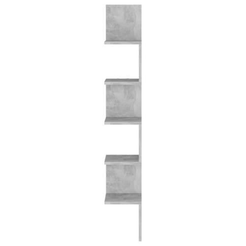 Zidne kutne police siva boja betona 20 x 20 x 127,5 cm drvene - Beton siva 20 x 20 x 127.5 cm 1 Cijena