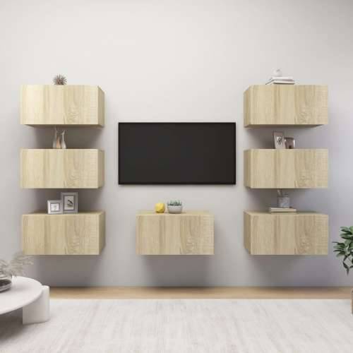 TV ormarići 7 kom boja hrasta 30,5x30x60 cm konstruirano drvo - sonoma hrast 7 Cijena
