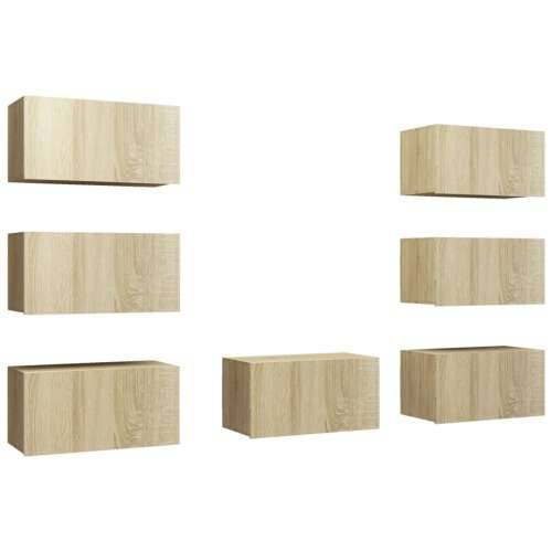 TV ormarići 7 kom boja hrasta 30,5x30x60 cm konstruirano drvo - sonoma hrast 7 Cijena