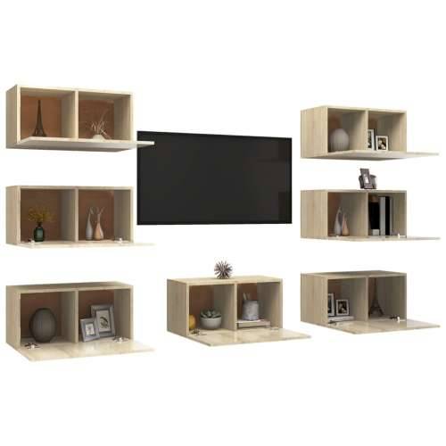 TV ormarići 7 kom boja hrasta 30,5x30x60 cm konstruirano drvo - sonoma hrast 7 Cijena