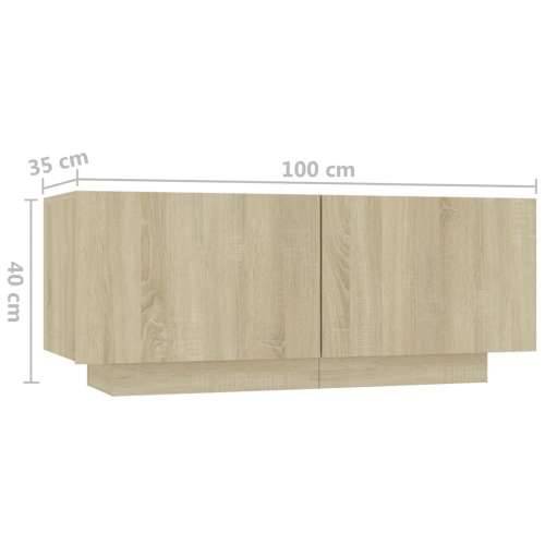 Noćni ormarić boja hrasta sonome 100x35x40 cm konstruirano drvo - sonoma hrast 1 Cijena