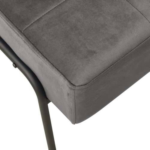 Stolica za opuštanje 65 x 79 x 87 cm tamnosiva baršunasta - Tamno siva 1 Cijena