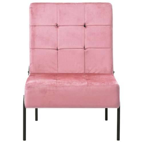 Stolica za opuštanje 65 x 79 x 87 cm ružičasta baršunasta - Ružičasta 1 Cijena