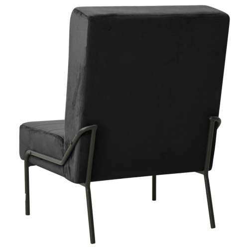 Stolica za opuštanje 65 x 79 x 87 cm crna baršunasta - Crna 1 Cijena