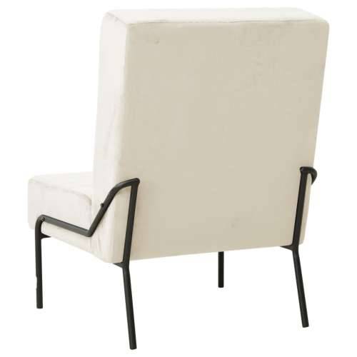 Stolica za opuštanje 65 x 79 x 87 cm krem bijela baršunasta - Krema 1 Cijena