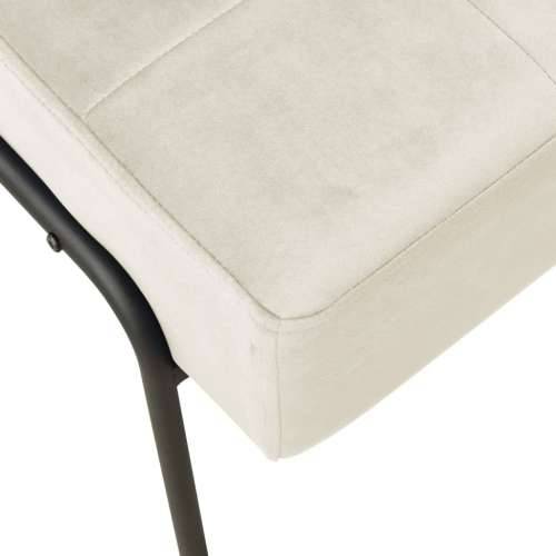 Stolica za opuštanje 65 x 79 x 87 cm krem bijela baršunasta - Krema 1 Cijena