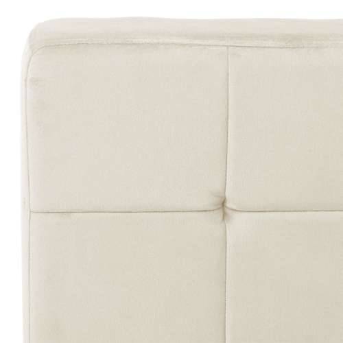 Stolica za opuštanje 65 x 79 x 87 cm krem bijela baršunasta - Krema 1 Cijena