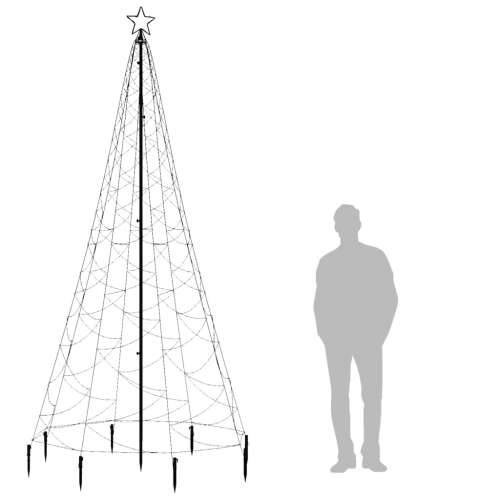 Božićno drvce s metalnim stupom 500 LED tople bijele 3 m Cijena