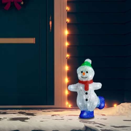 LED božićna akrilna figura snjegovića unutarnja i vanjska 30 cm