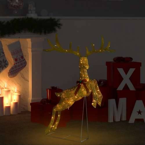 Ukrasni leteći božićni sobovi 120 LED zlatni topli bijeli Cijena