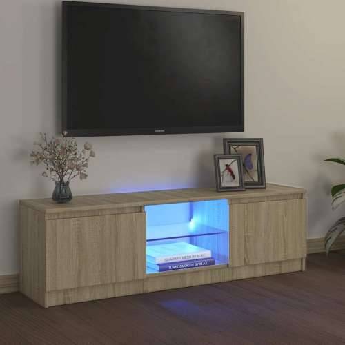 TV ormarić s LED svjetlima boja hrasta sonome 120x30x35,5 cm | Bez čekanja – dostupno odmah! Cijena