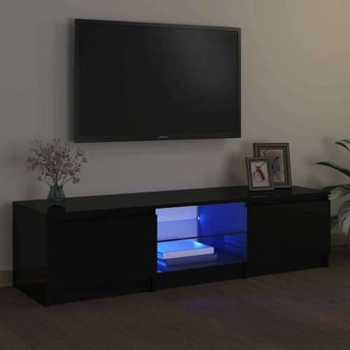 TV ormarić s LED svjetlima crni 140 x 40 x 36 cm - Crna 140 x 40 x 36 cm 1 Cijena