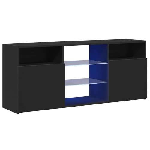 TV ormarić s LED svjetlima crni 120 x 30 x 50 cm - Crna 1 Cijena