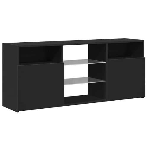 TV ormarić s LED svjetlima crni 120 x 30 x 50 cm - Crna 1 Cijena