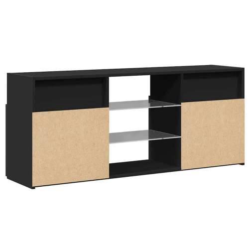 TV ormarić s LED svjetlima crni 120 x 30 x 50 cm - Crna 1 Cijena