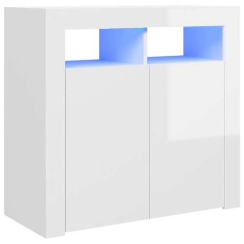 Komoda s LED svjetlima visoki sjaj bijela 80 x 35 x 75 cm Cijena