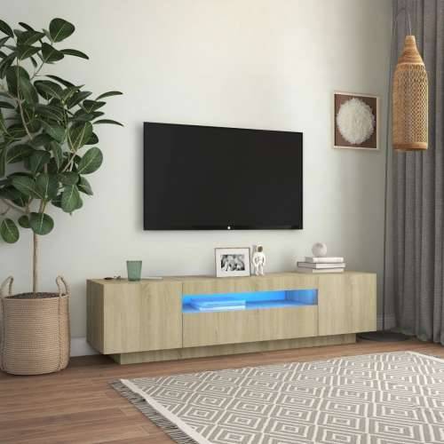 TV ormarić s LED svjetlima boja hrasta sonome 160 x 35 x 40 cm - sonoma hrast 1 Cijena