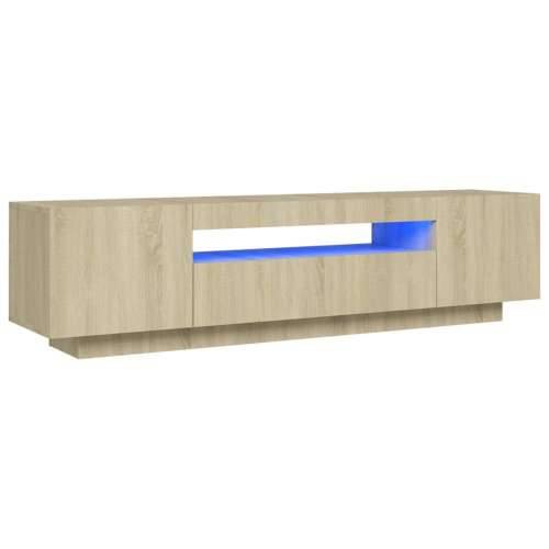 TV ormarić s LED svjetlima boja hrasta sonome 160 x 35 x 40 cm - sonoma hrast 1 Cijena