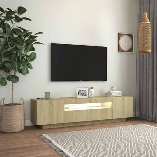 TV ormarić s LED svjetlima boja hrasta sonome 160 x 35 x 40 cm - sonoma hrast 1 Cijena