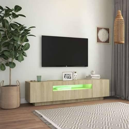 TV ormarić s LED svjetlima boja hrasta sonome 160 x 35 x 40 cm - sonoma hrast 1 Cijena
