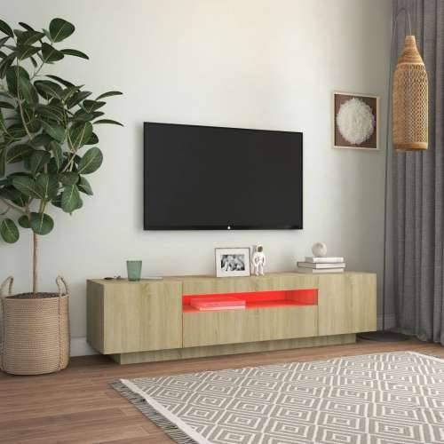 TV ormarić s LED svjetlima boja hrasta sonome 160 x 35 x 40 cm - sonoma hrast 1 Cijena