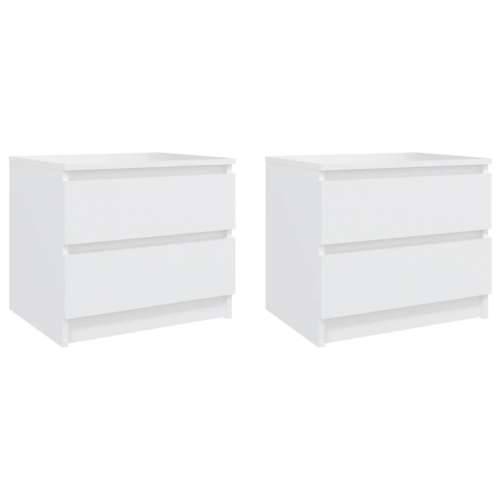 Noćni ormarići 2 kom bijeli 50 x 39 x 43,5 cm konstruirano drvo - Bijela 2 Cijena
