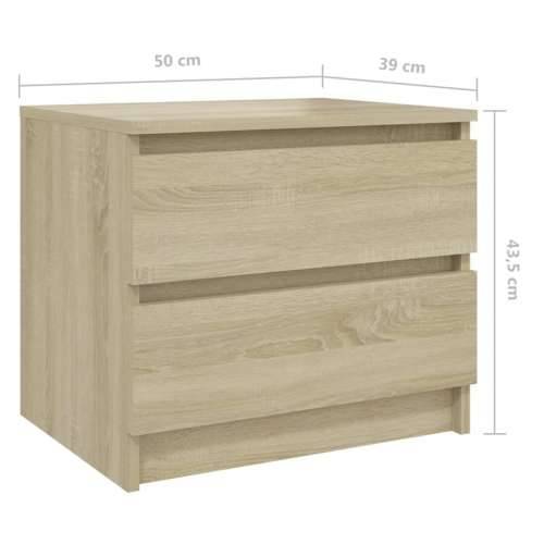 Noćni ormarići 2 kom boja hrasta sonome 50x39x43,5 cm drveni - sonoma hrast 2 Cijena